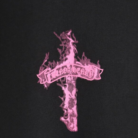Chrome Hearts Pink Flame Cross T-Shirt - Picture 4 of 9